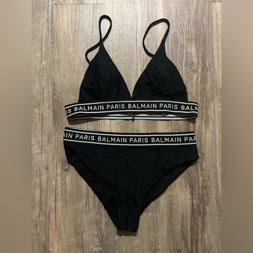 Balmain Black Swimwear Set